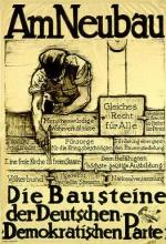 affiche électorale du Parti Démocrate (libéraux de gauche) datée de 1919